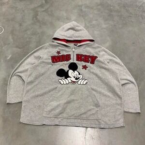 Vintage y2k 90s Disney spell out Mickey Mouse fleece sweatshirt hoodie